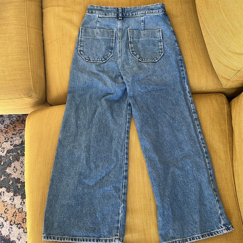 Zara Button Wide Leg Jeans - Picture 6 of 6